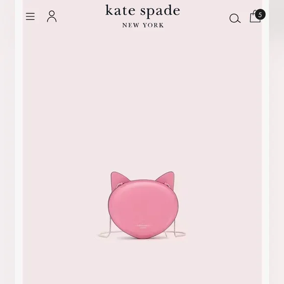 Kate Spade "Cats" Feline Face Crossbody Bag - Pink/Like new w/dust bag - Picture 15 of 16